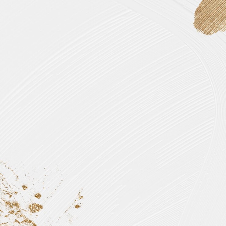 Free Vector white brush paint textured background with gold glitter