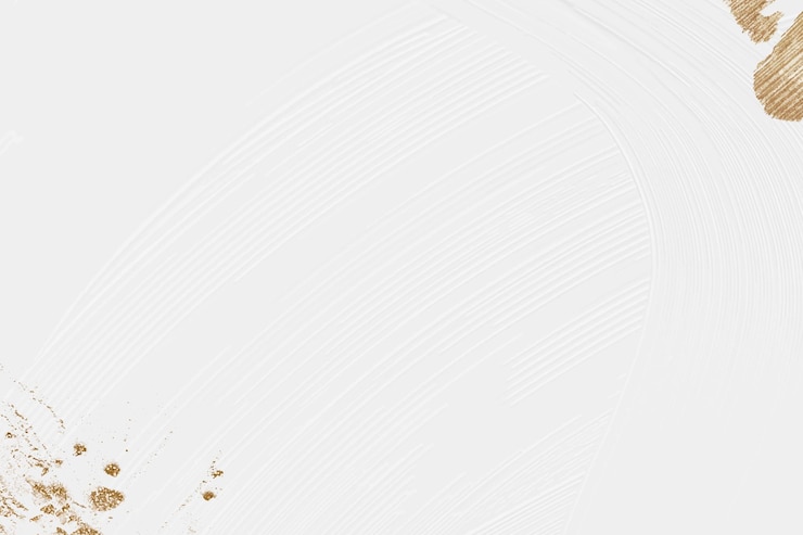 Free Vector white brush paint textured vector design space with gold glitter