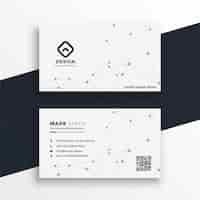 Free vector white business card with network mesh lines