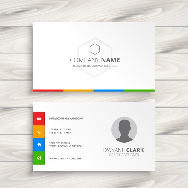 White business card