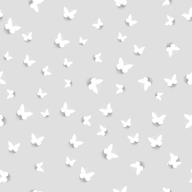 White butterflies pattern design