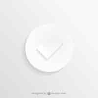 Free vector white check icon