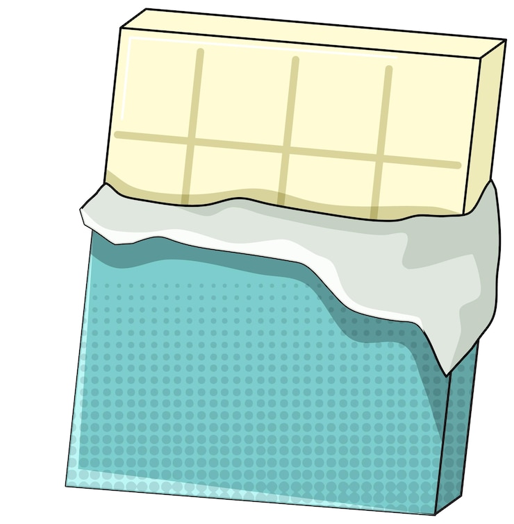 Free Vector white chocolate on white background