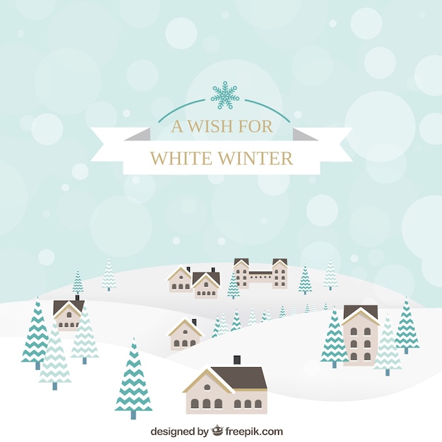 Free vector white christmas card