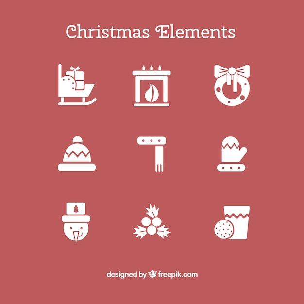 White christmas elements