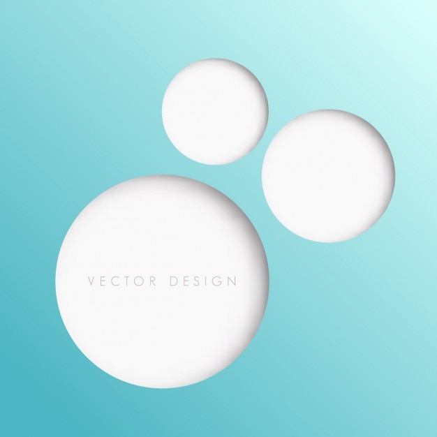 무료 Vector 흰 동그라미와 파란색 배경