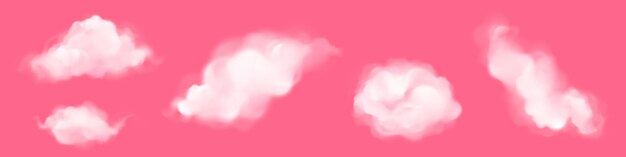 Free vector white clouds isolated