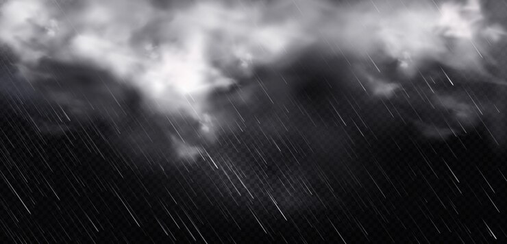 Free Vector white clouds, rain and fog in sky