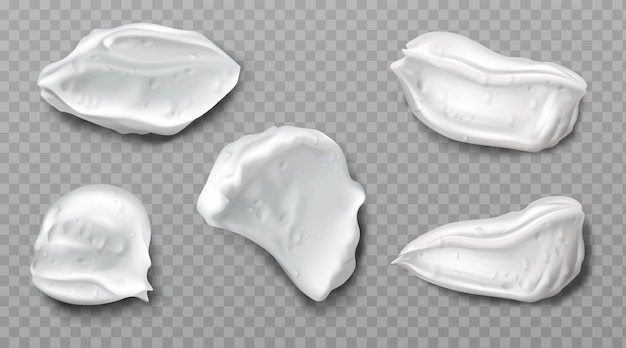 Бесплатное векторное изображение Белые косметические кремовые пенные образцы