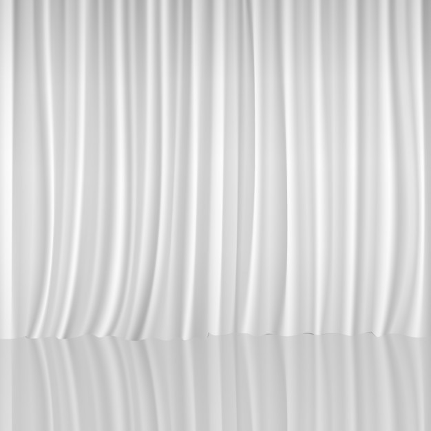 Free vector white curtain background