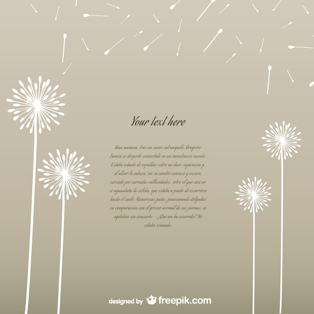 Free vector white dandelions background