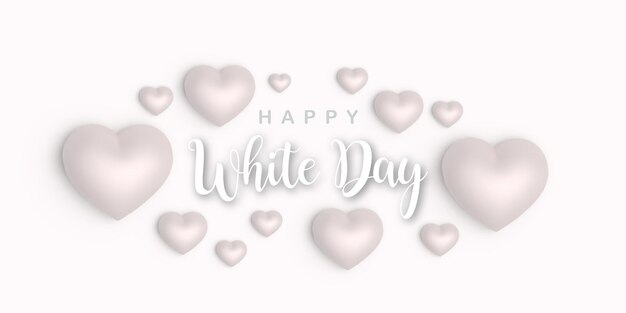 White Day Sale Banner Poster Design Free Vector