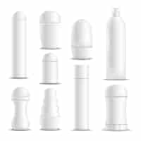 Free vector white deodorants set