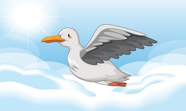 Белый голубь летит в небе