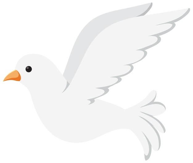 Free vector white dove bird isolated