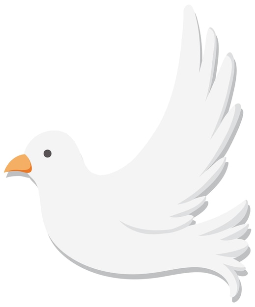 Free vector white dove bird isolated