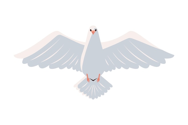 Free vector white dove isolated icon design