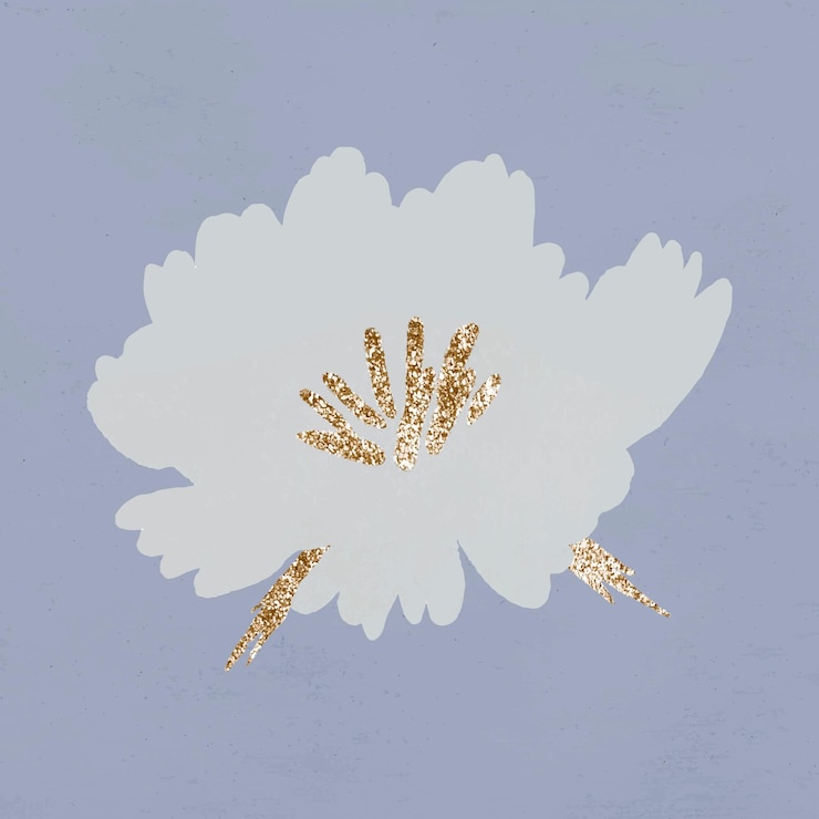 Free Vector white dull flower hand drawn vector botanical illustration