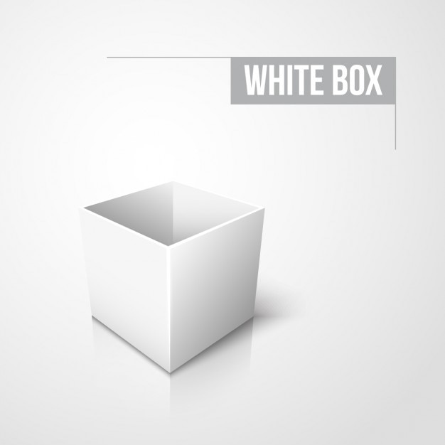 White empty box design