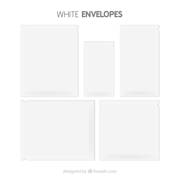 White envelopes collection