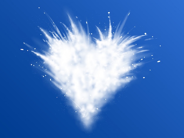 Free vector white explosion of snow powder