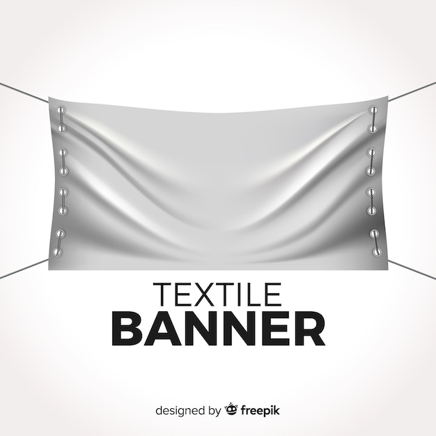 Free vector white fabric banner set