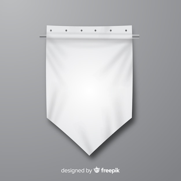 White Fabric Banner