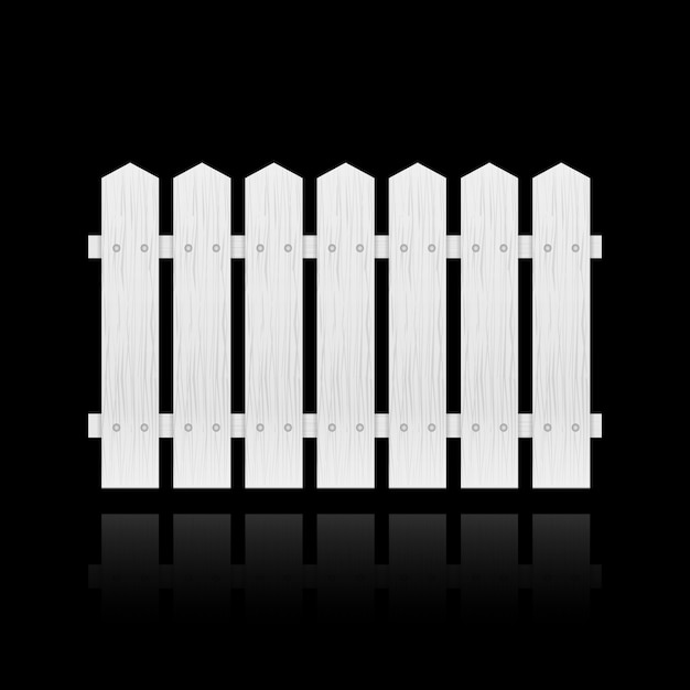 Free vector white fence tile