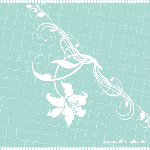 White flower and turquoise background