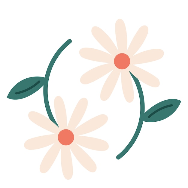 Free vector white flowers spring season