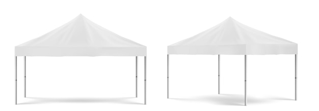 White folding promotion tent
