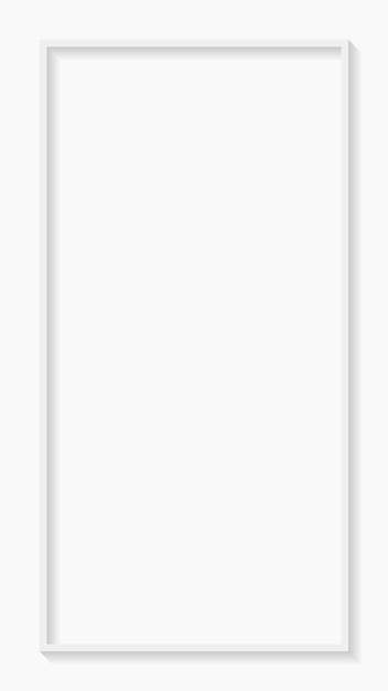 White frame mobile screen template vector