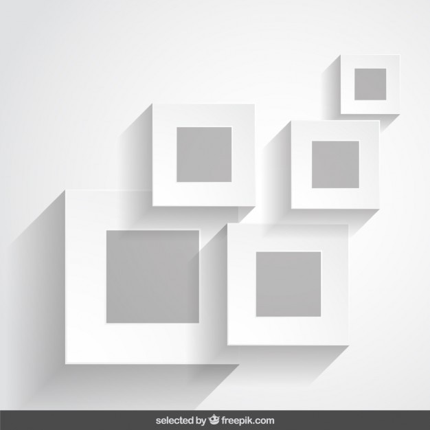 Free vector white frames collection