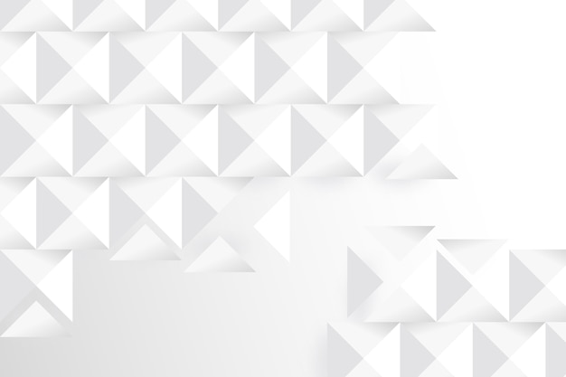 White geometric background in 3d paper style