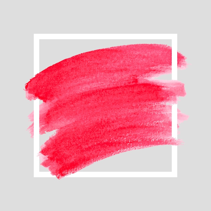 Free Vector white geometric frame with watercolor stain
