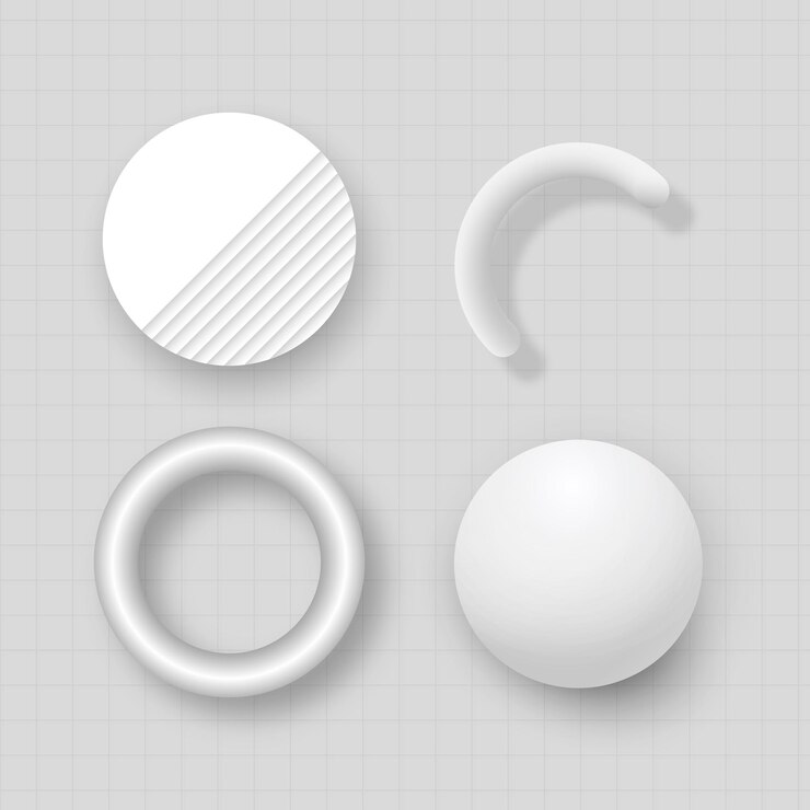 Free Vector white geometric memphis social banner set vector