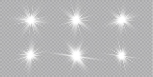 White glowing light explodes. with ray. transparent shining sun, bright flash. the center of a bright flash.