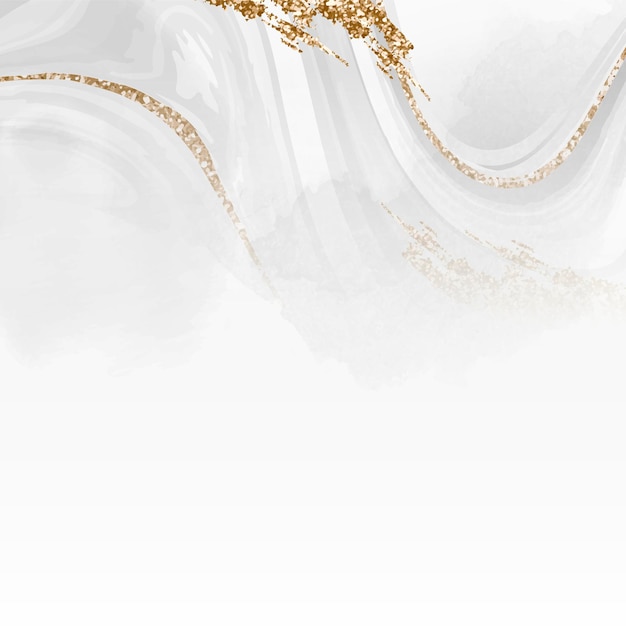 Free vector white and gold fluid patterned background