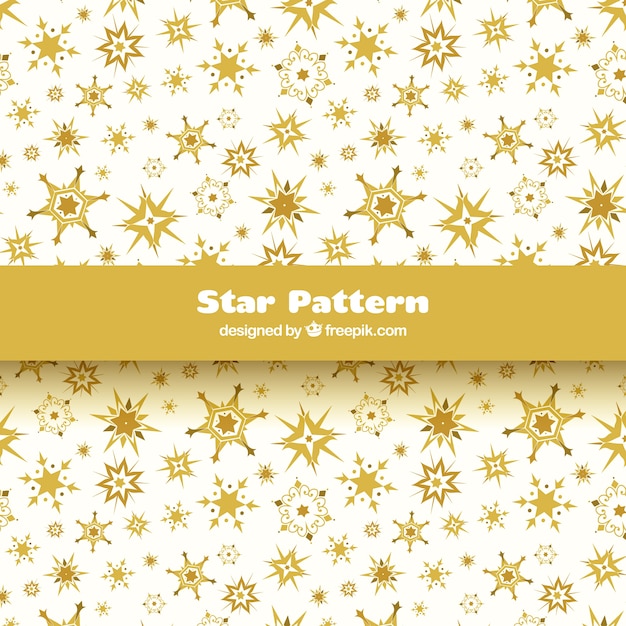 White and golden star pattern