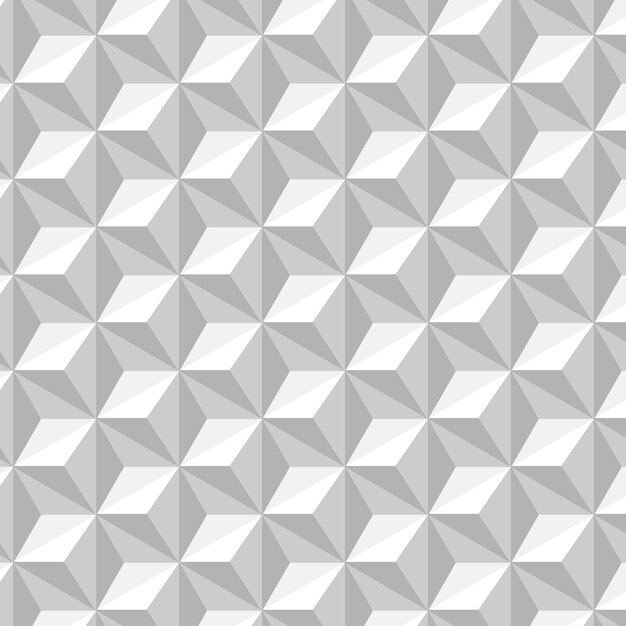 White and gray seamless pattern with hexagons background