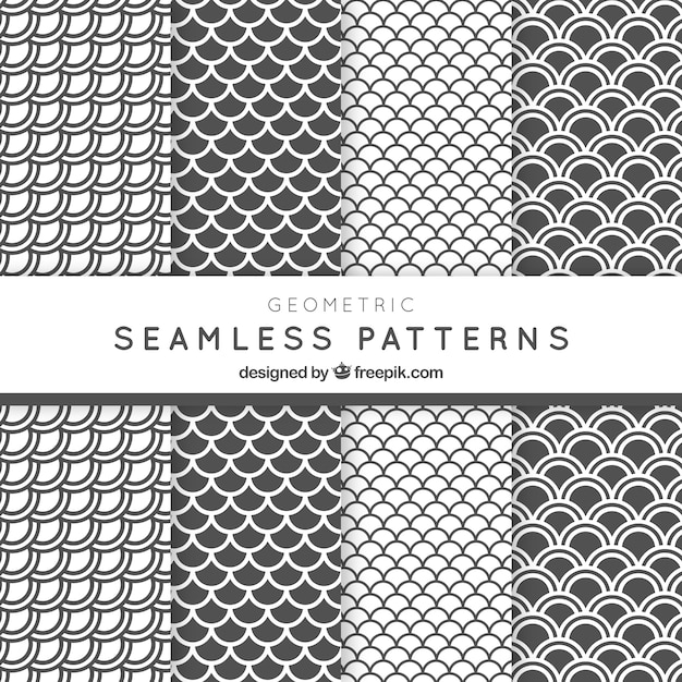 White and grey archs patterns pack
