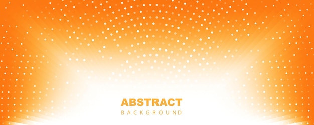 Free vector white halftone in orange sunbust background