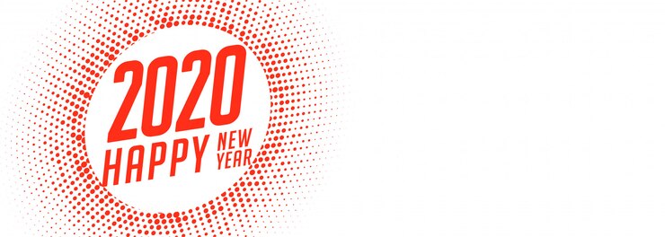 Free Vector white happy new year creative banner 