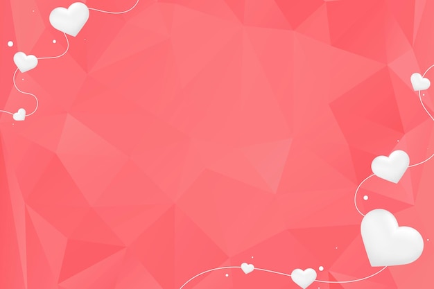 Бесплатное векторное изображение Белые сердца на красном фоне