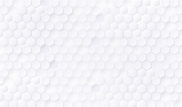 White hexagon pattern background