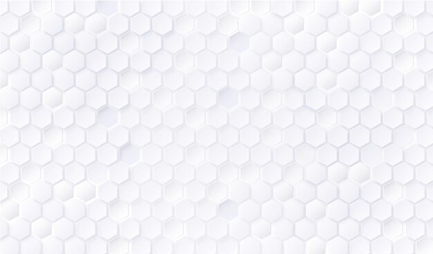 White hexagon pattern background
