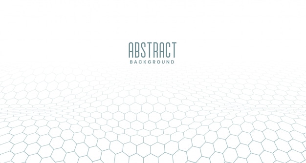 Free vector white hexagonal digital abstract background