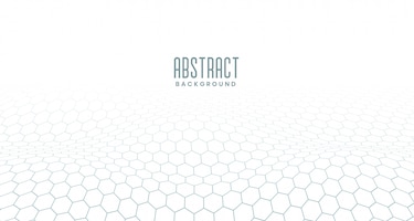 Free vector white hexagonal digital abstract background
