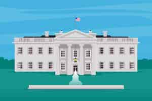 Free vector white house illustration in flat design