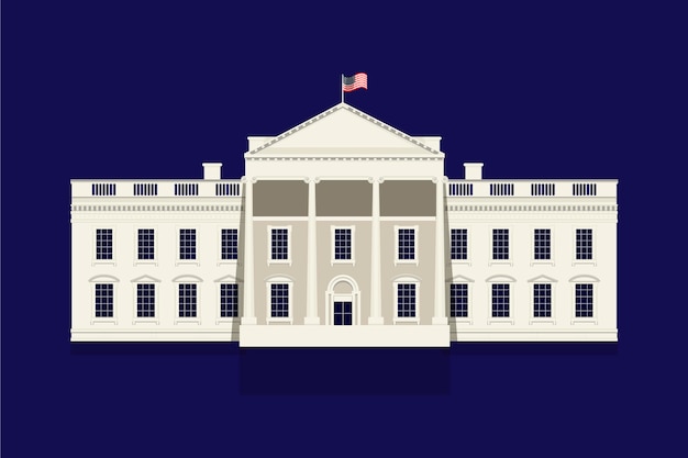 Free vector white house illustration